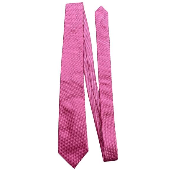 Charles Tyrwhitt Pink Textured Silk Neck Tie - Picture 1 of 6